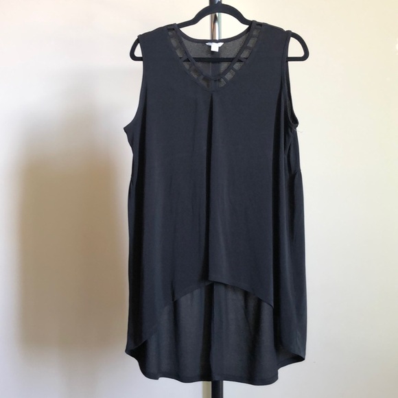 Cato Tops - Cato size large black hi lo long top